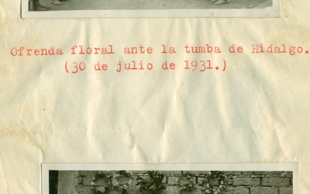 Ofrenda floral ante la tumba de Hidalgo (30 de julio de 1931). Patlanalá, Silacayoapan.