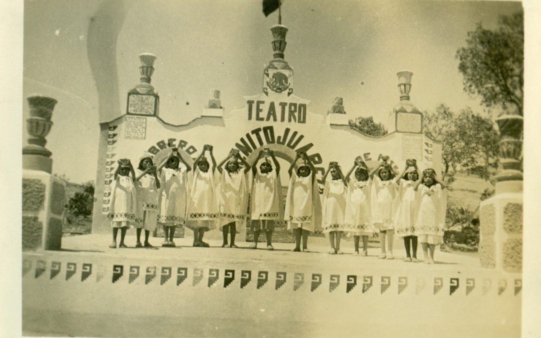 Inauguración del teatro al aire libre “Benito Juárez” el día 21 de marzo de 1935